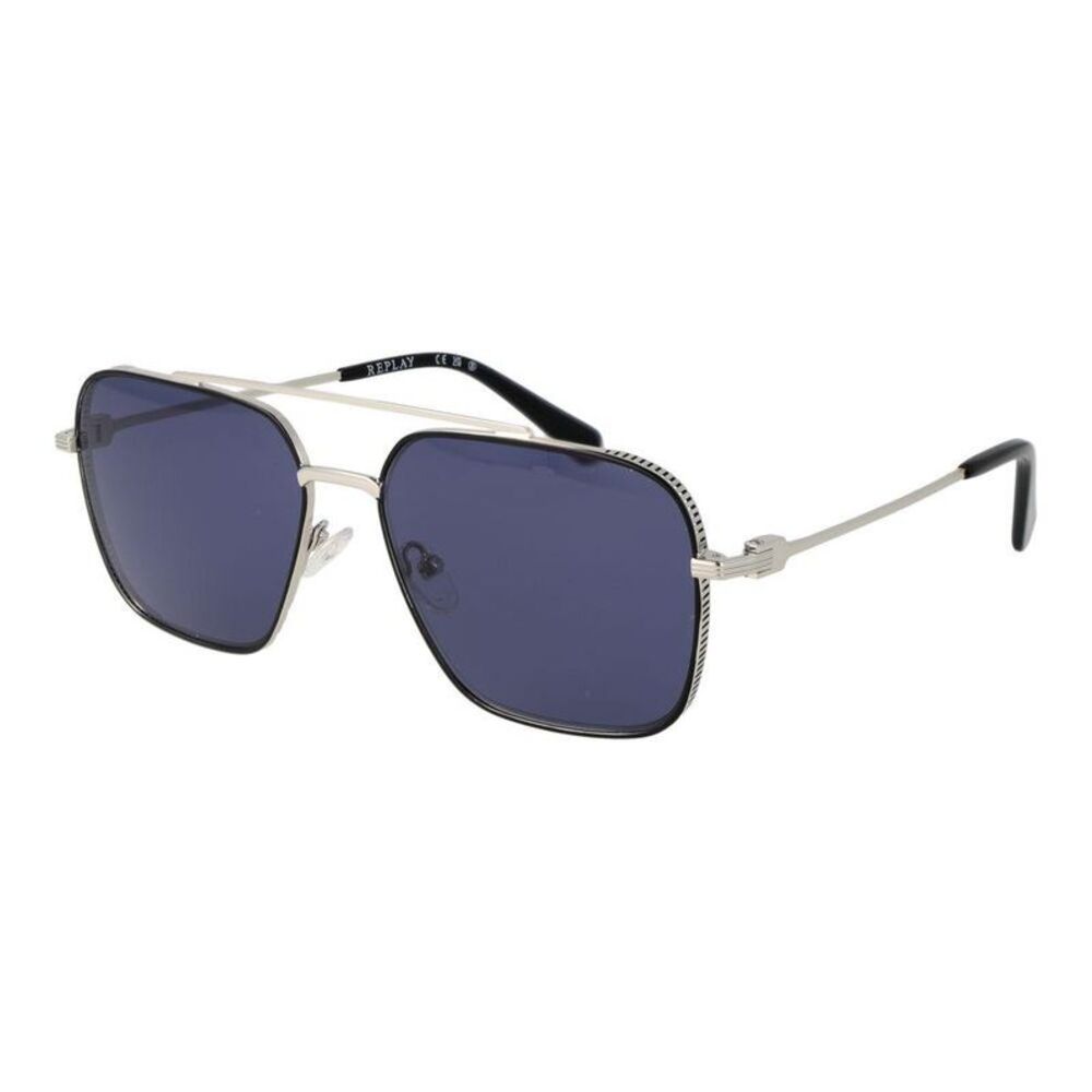 Replay Metal Frame Sunglasses Men Silver